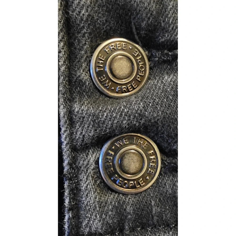 Free People We The Free 'Jayde' Flare Jeans Faded Black High Rise Sz 29